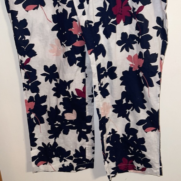 🌹NWT:Liz Claiborne Linen Blend Floral Print Pants - Picture 3 of 8
